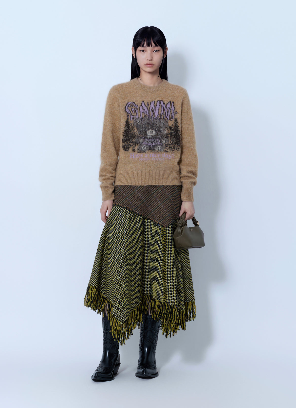 Ganni Women Brushed Alpaca Teddy Sweater