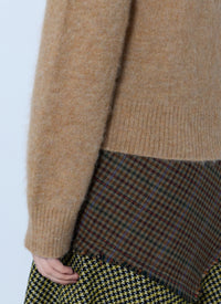 Ganni Women Brushed Alpaca Teddy Sweater