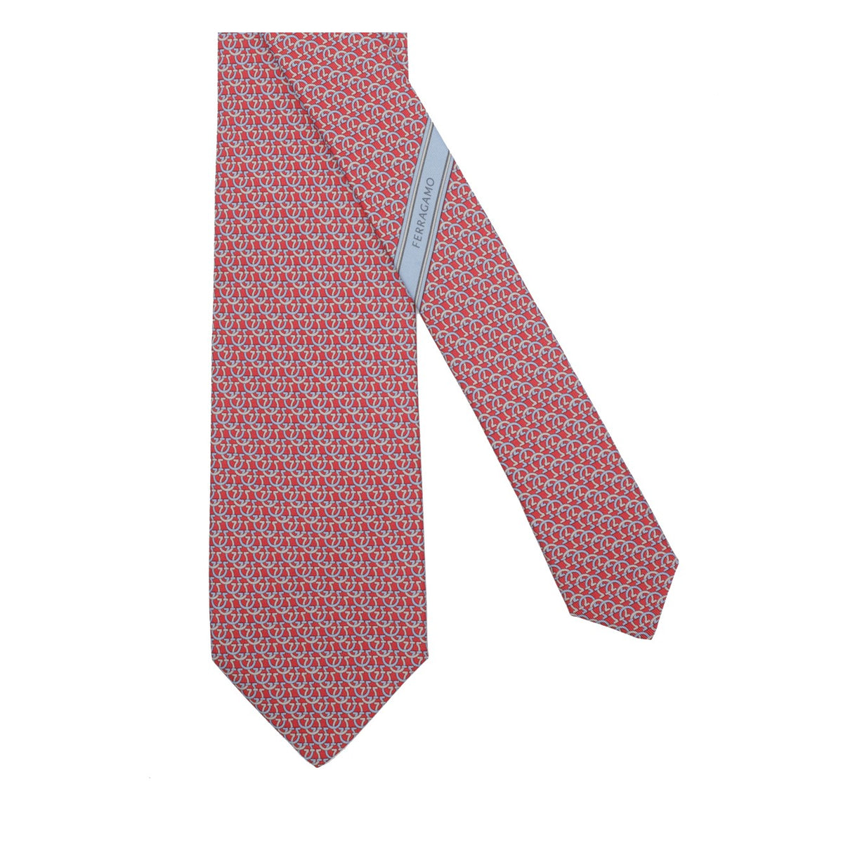 Ferragamo Ferragamo Men Gancini Cerchio Print Silk Tie