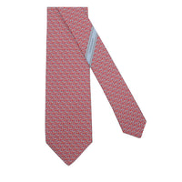 Ferragamo Ferragamo Men Gancini Cerchio Print Silk Tie