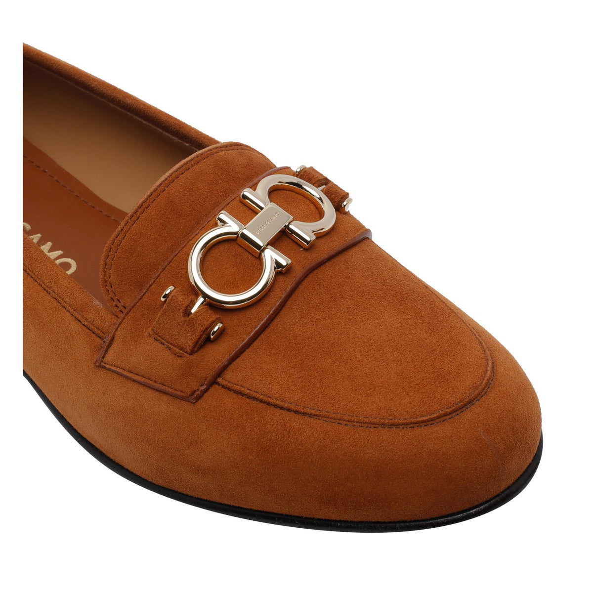 Ferragamo Ferragamo Women Gancini Ornamento Suede Loafers