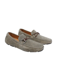 Ferragamo Men Gancini Suede Loafers