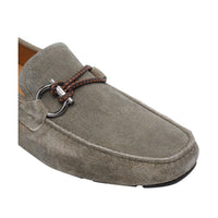 Ferragamo Men Gancini Suede Loafers