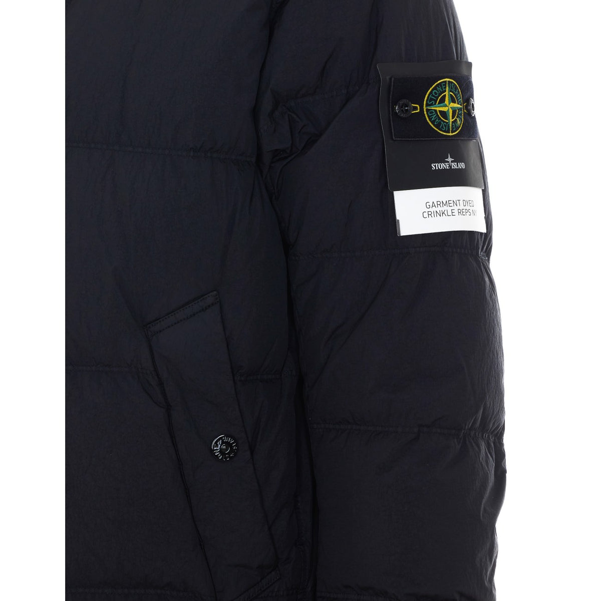 Stone Island Stone Island Men Garment Dyed Crinkle Reps Logo Down Jacket