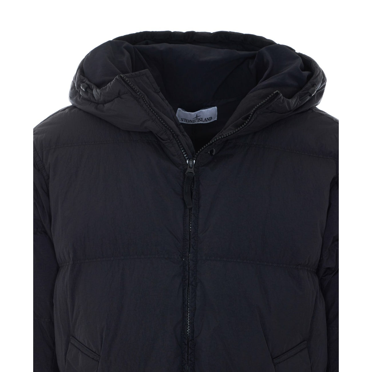 Stone Island Stone Island Men Garment Dyed Crinkle Reps Logo Down Jacket