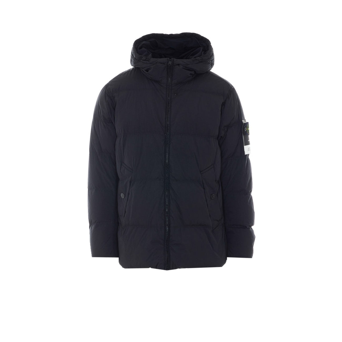 Stone Island Stone Island Men Garment Dyed Crinkle Reps Logo Down Jacket