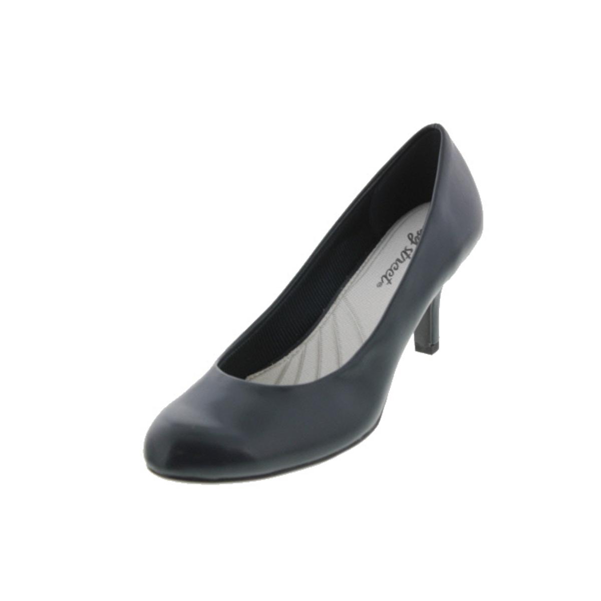 Passion Womens Faux Leather Solid Pumps