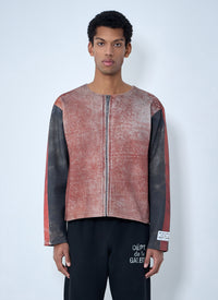 Gallery Dept. Gallery Dept. Men Raw-Edge Zip-Print Top