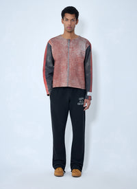 Gallery Dept. Gallery Dept. Men Raw-Edge Zip-Print Top