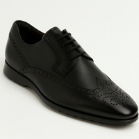 Tods Leather Longwing Brogue Derby Shoes Black