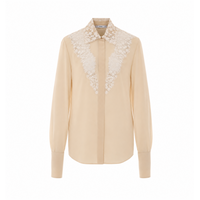 Fendi Fendi Women Georgette Shirt With Peonia Lace Detail