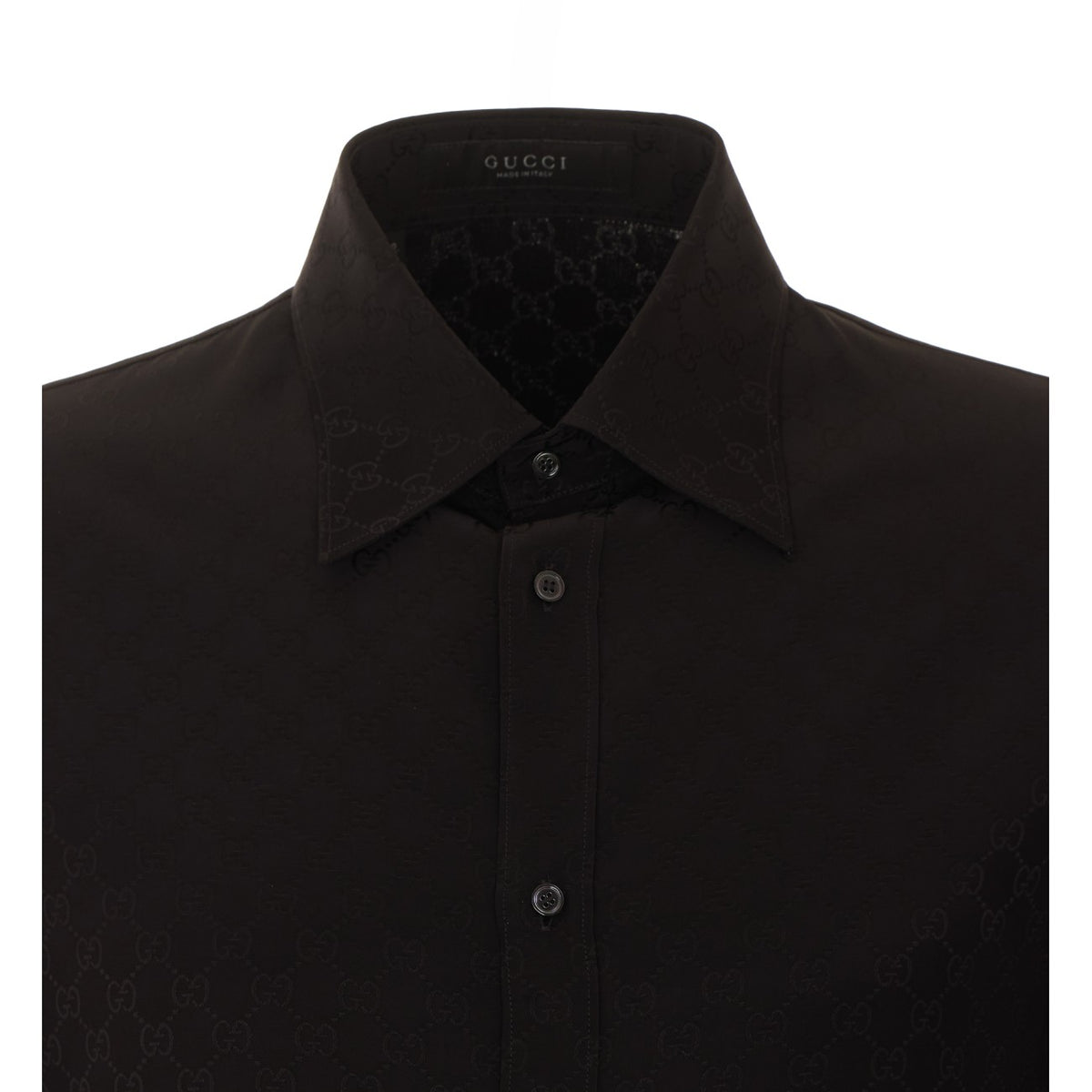 Gucci Men Gg Fluid Fabric Shirt