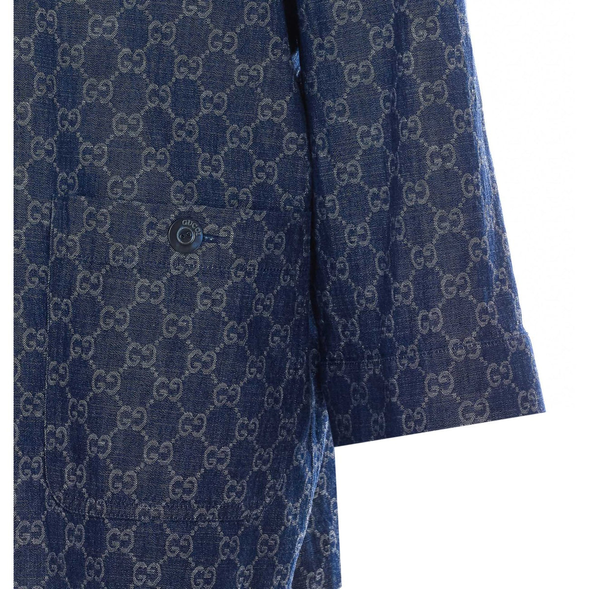 Gucci Women Gg Jacquard Denim Jacket