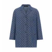 Gucci Women Gg Jacquard Denim Jacket