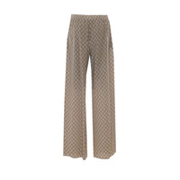 Gucci Women Gg Print Silk Leisure Pants