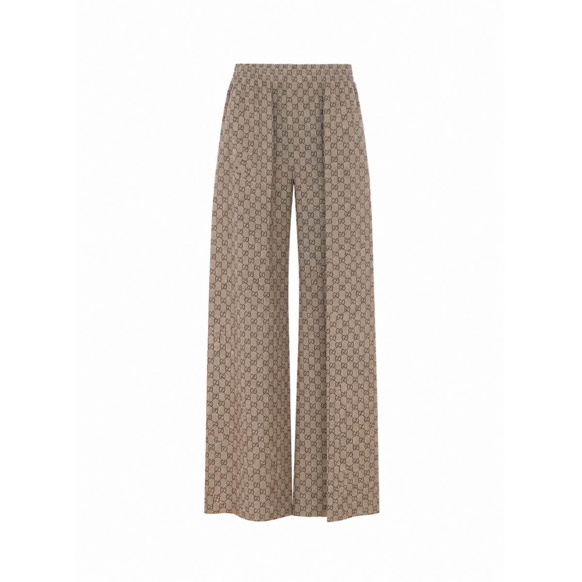 Gucci Women Gg Print Silk Leisure Pants