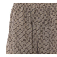 Gucci Women Gg Print Silk Leisure Pants