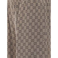Gucci Women Gg Print Silk Leisure Pants
