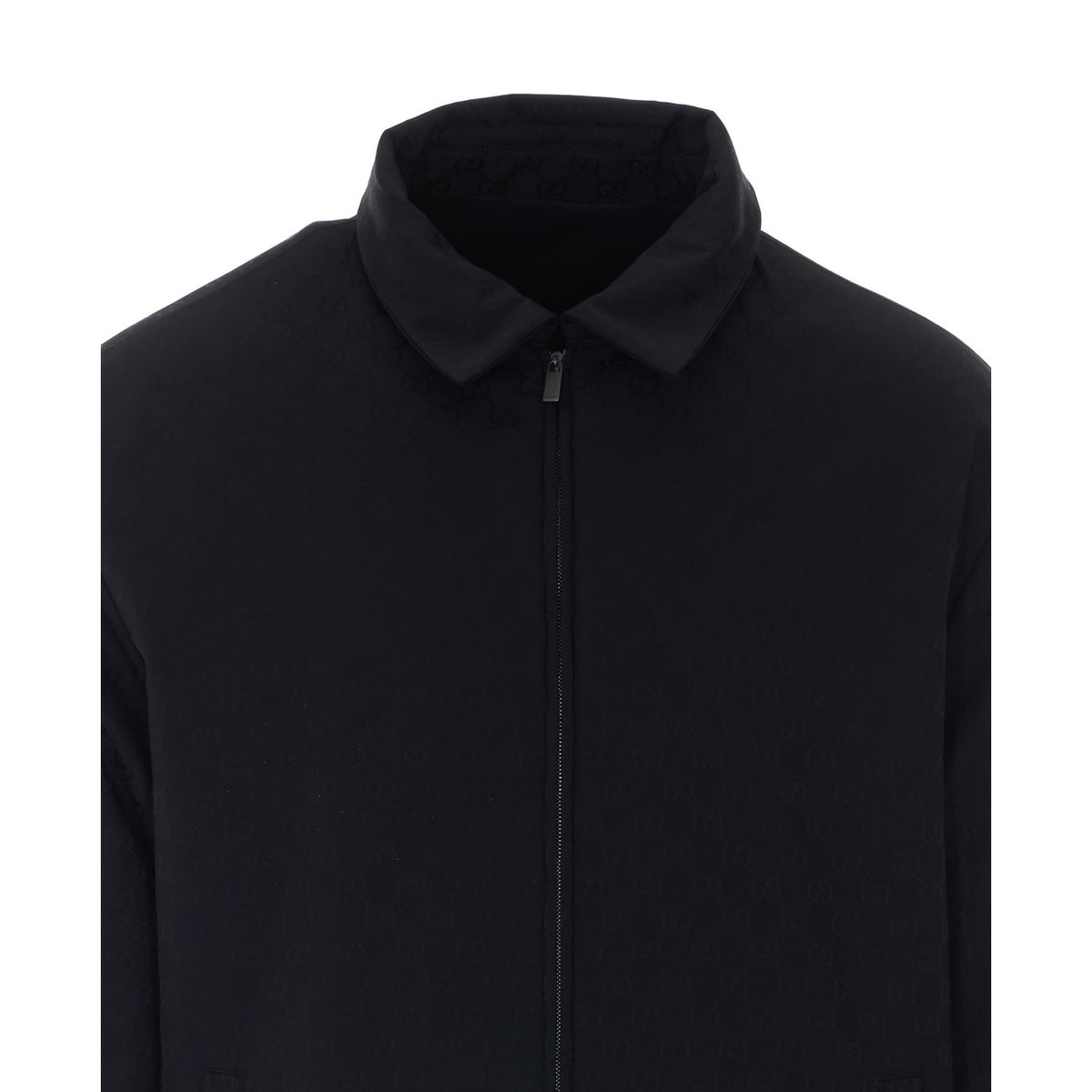 Gucci Gucci Men Gg Reversible Wool And Nylon Zip Jacket