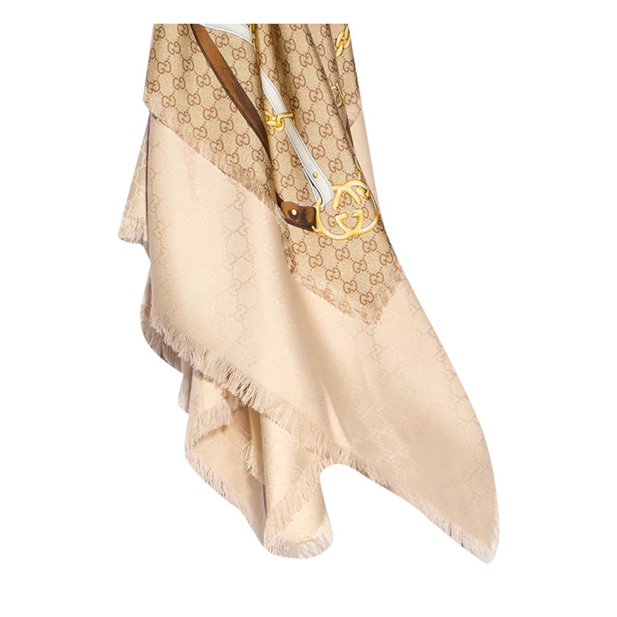 Gucci Women Gg Wool And Silk Jacquard Cape