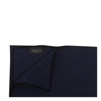 Gucci Gucci Men Gg Wool Silk Jacquard Pocket Square