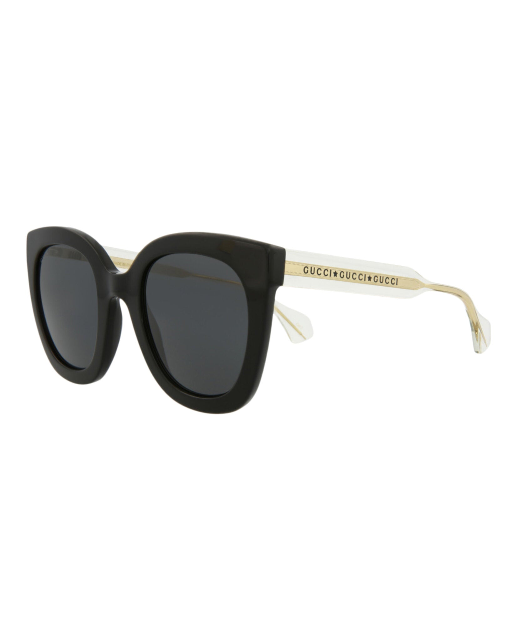 Gucci Womens Cat Eye Black Crystal Grey Fashion Designer Eyewear