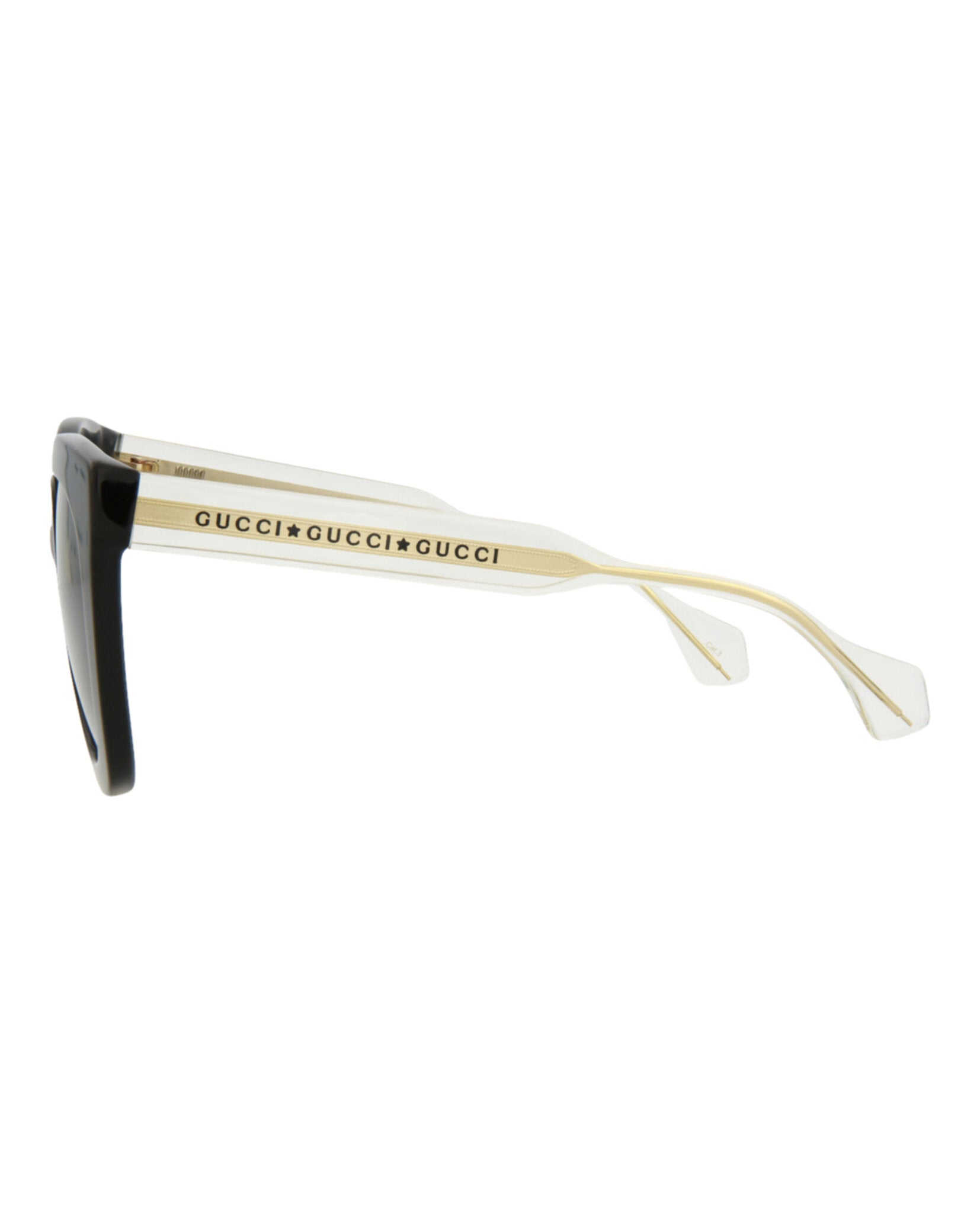 Gucci Womens Cat Eye Black Crystal Grey Fashion Designer Eyewear