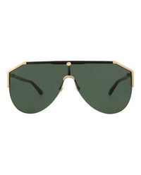 Gucci Mens Shield/Wrap Gold Havana Green Fashion Designer Eyewear
