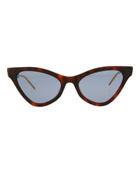 Gucci Gucci Womens  Havana Havana Blue Fashion Designer Eyewear