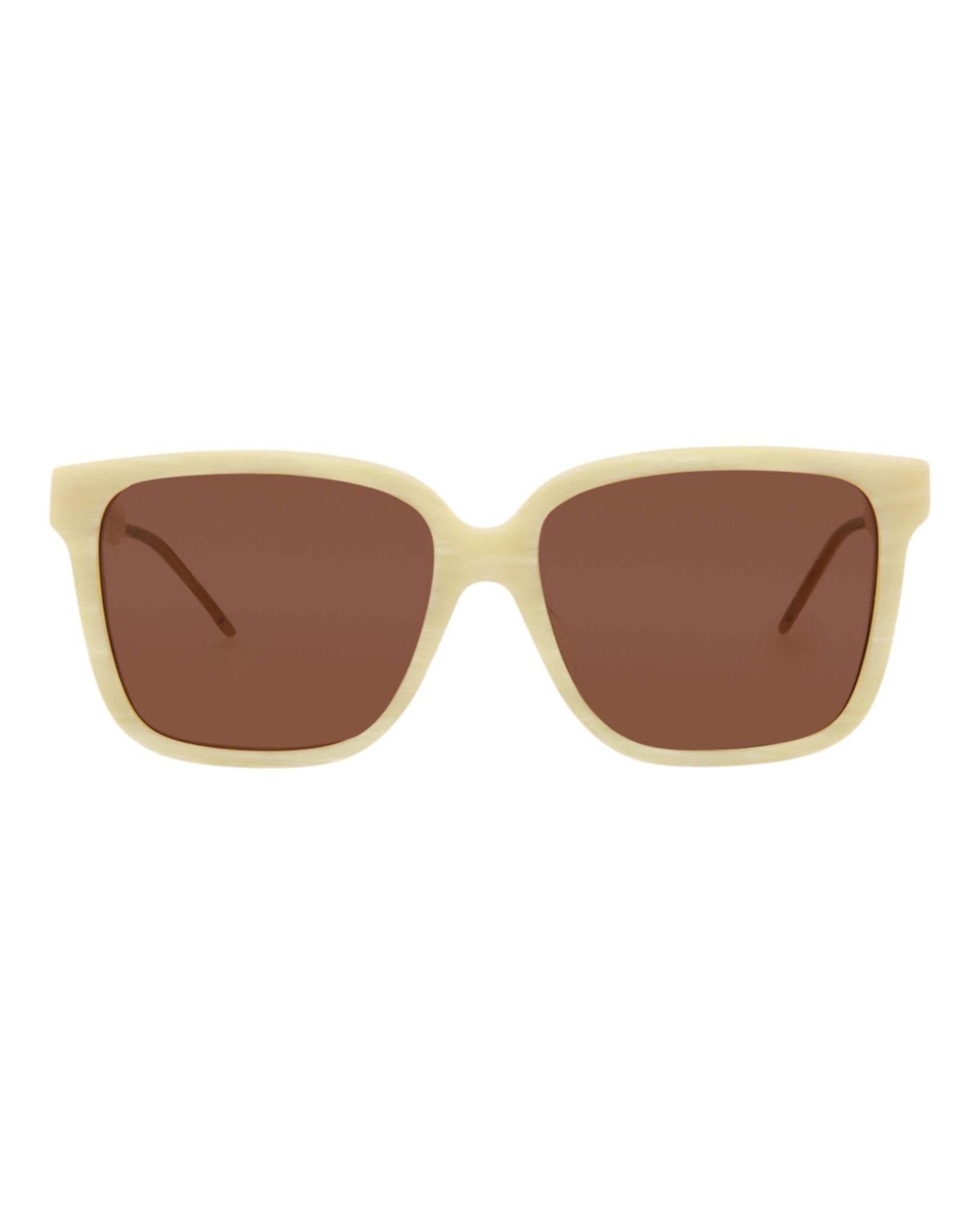 Gucci Womens Square/Rectangle Beige Beige Brown Fashion Designer Eyewear
