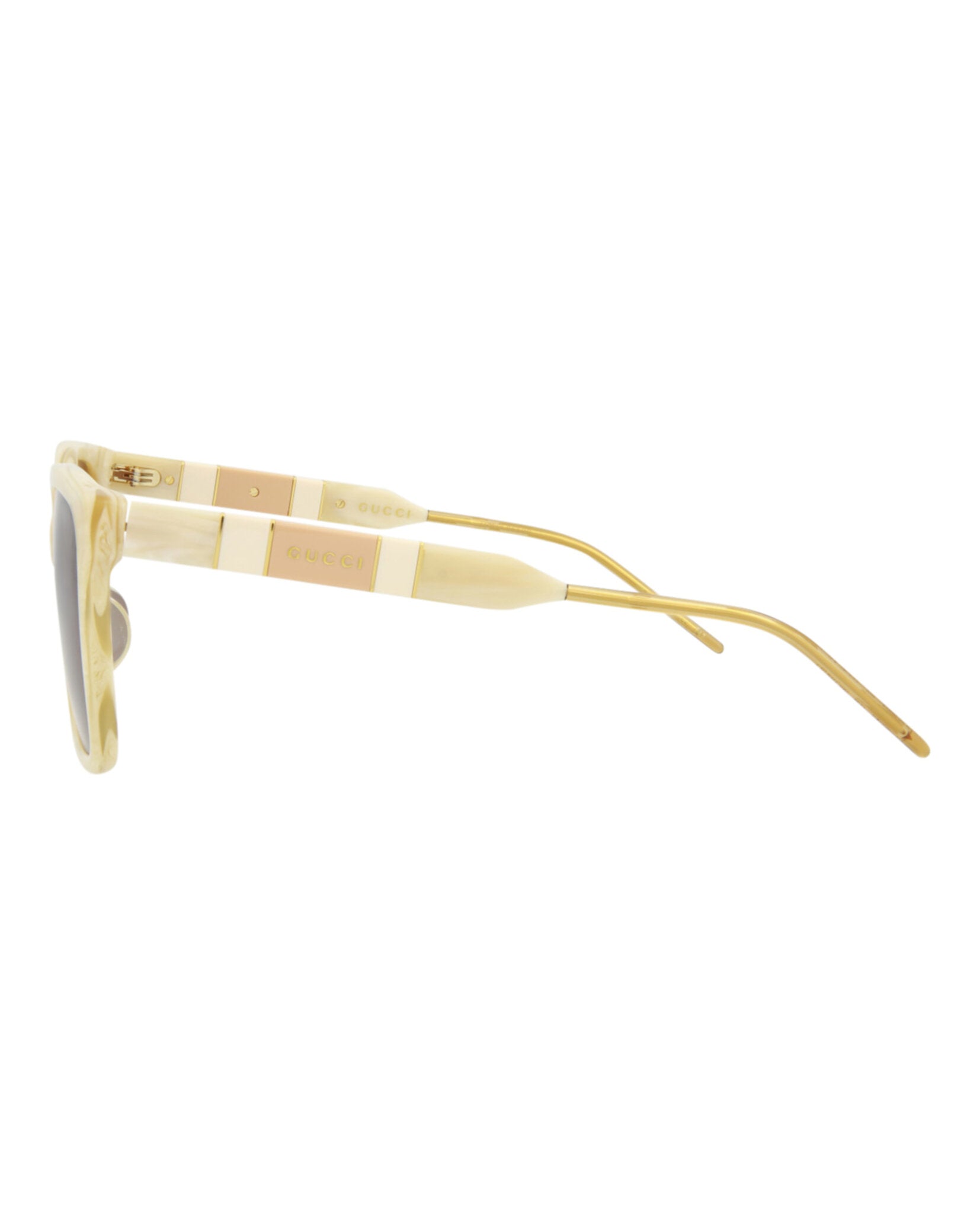 Gucci Womens Square/Rectangle Beige Beige Brown Fashion Designer Eyewear