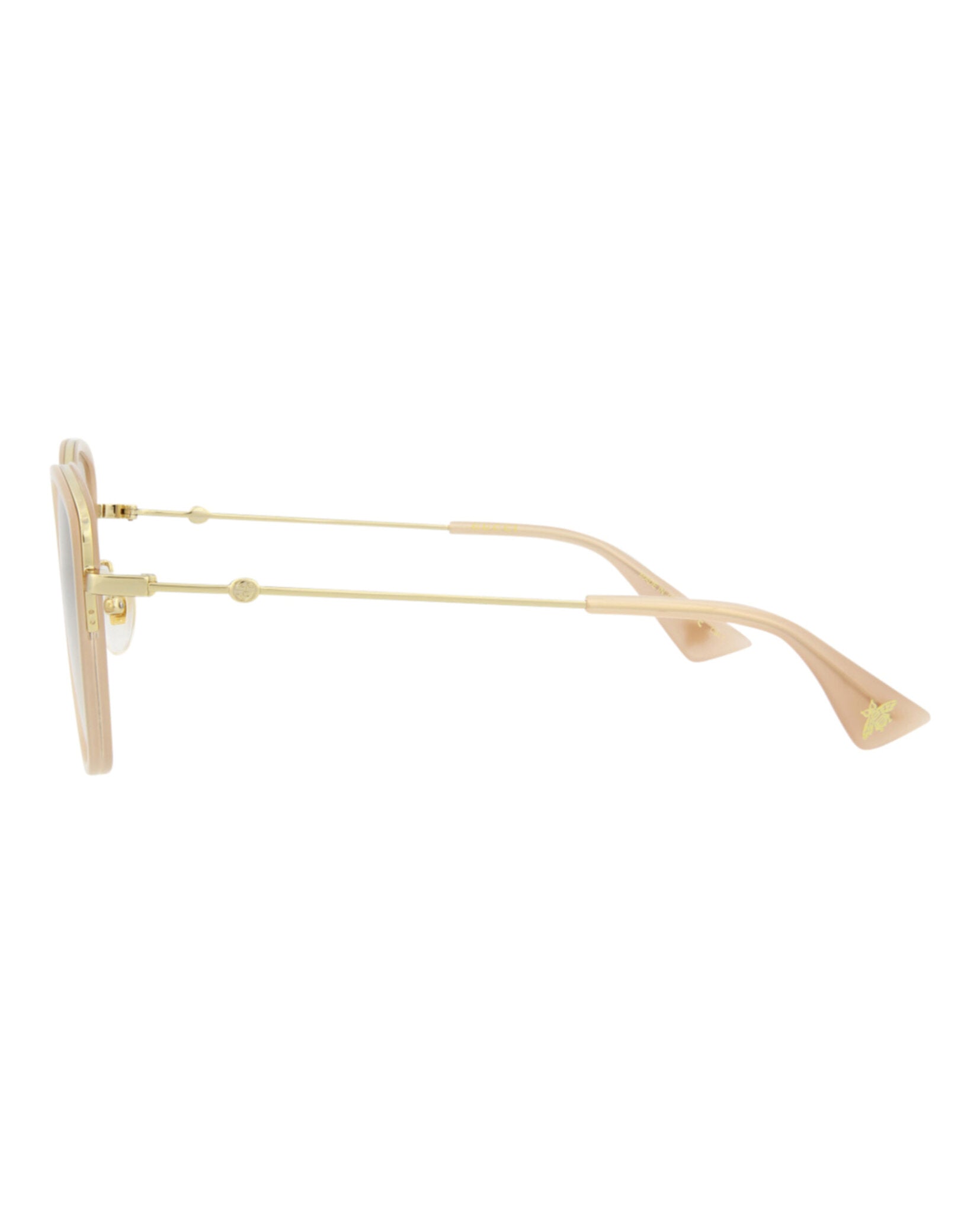 Gucci Womens Square/Rectangle Nude Gold Pink Fashion Designer Eyewear