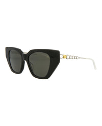 Gucci Womens Cat Eye Black Silver Grey Fashion Designer Eyewear