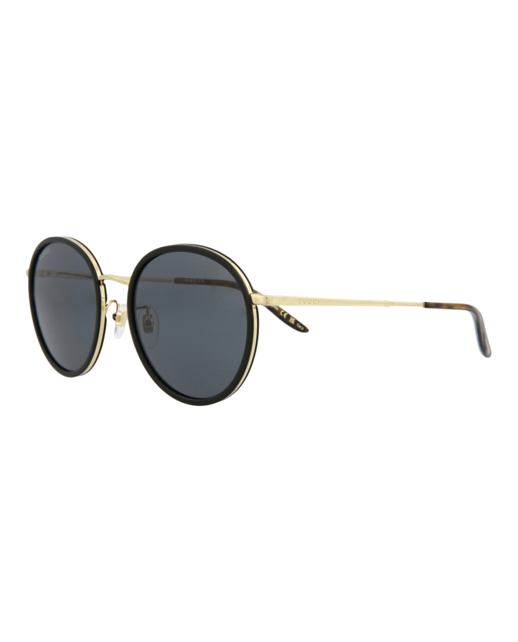 Gucci Mens Round/Oval Black Gold Grey Fashion Designer Eyewear