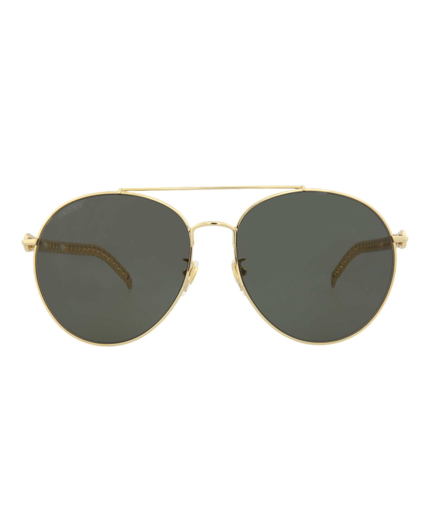 Gucci Womens Round/Oval Gold Gold Grey Fashion Designer Eyewear
