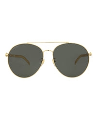 Gucci Womens Round/Oval Gold Gold Grey Fashion Designer Eyewear