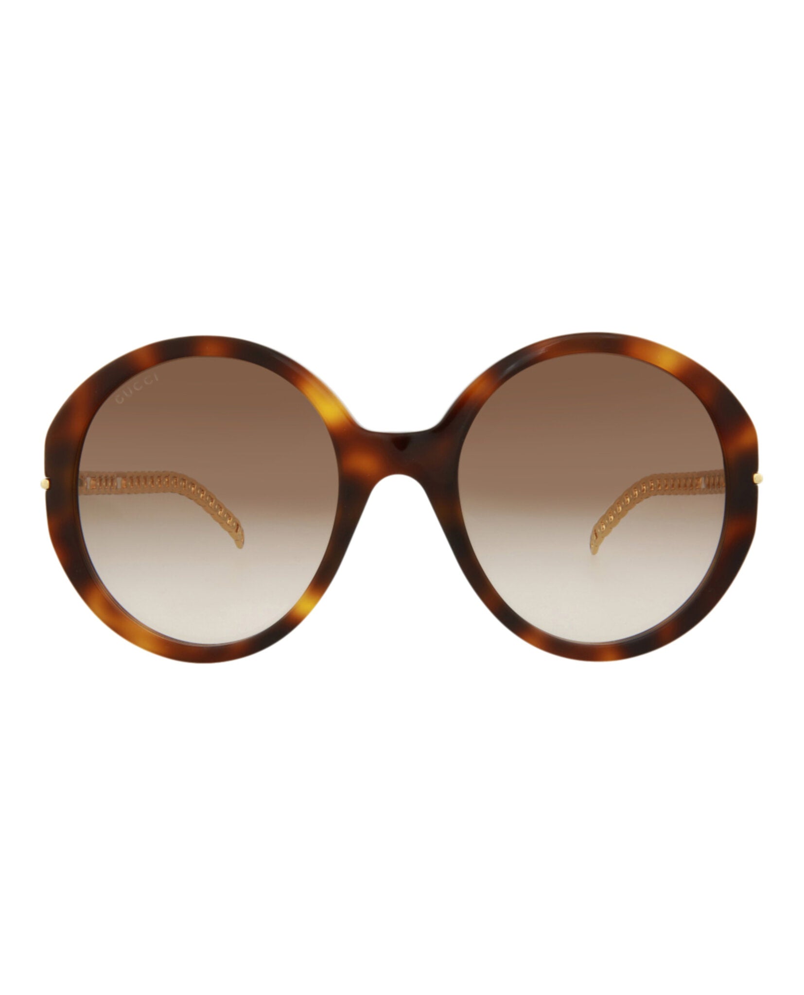 Gucci Womens Round/Oval Havana Gold Brown Fashion Designer Eyewear