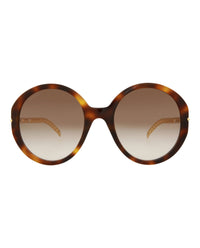 Gucci Womens Round/Oval Havana Gold Brown Fashion Designer Eyewear