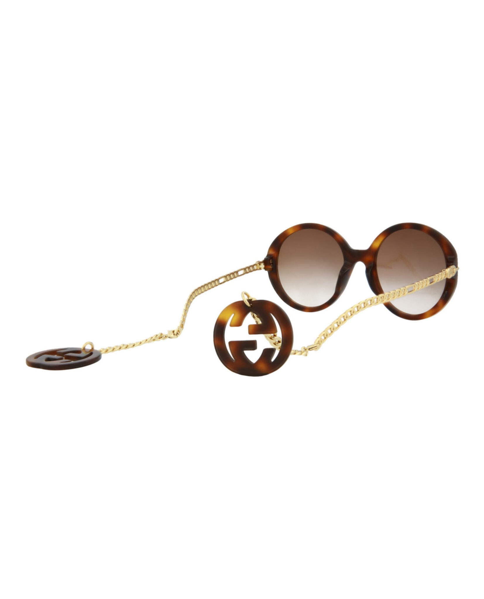 Gucci Womens Round/Oval Havana Gold Brown Fashion Designer Eyewear