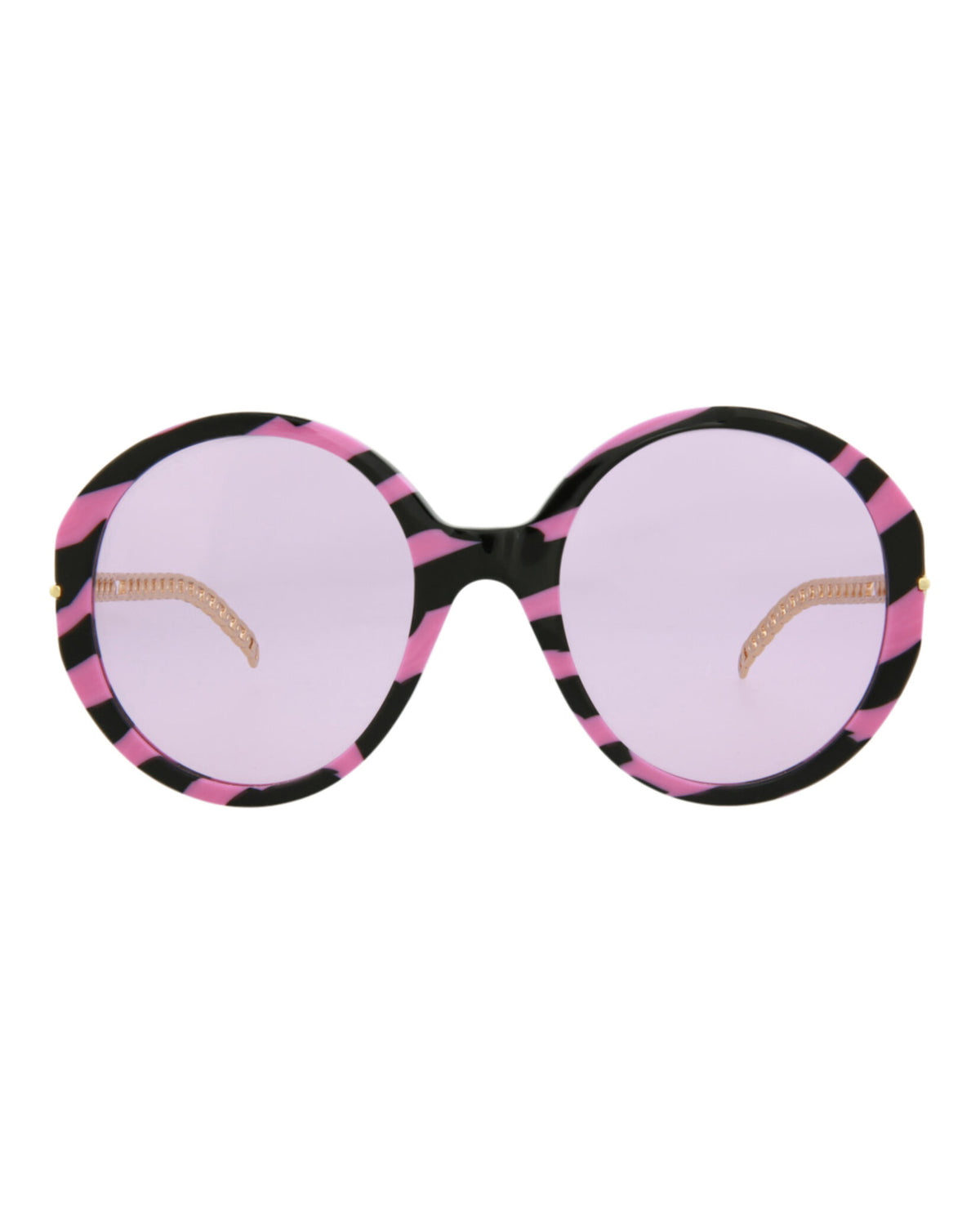 Gucci Gucci Womens Round/Oval Pink Gold Pink Fashion Designer Eyewear