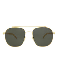 Gucci Mens Square/Rectangle Gold Gold Grey Fashion Designer Eyewear
