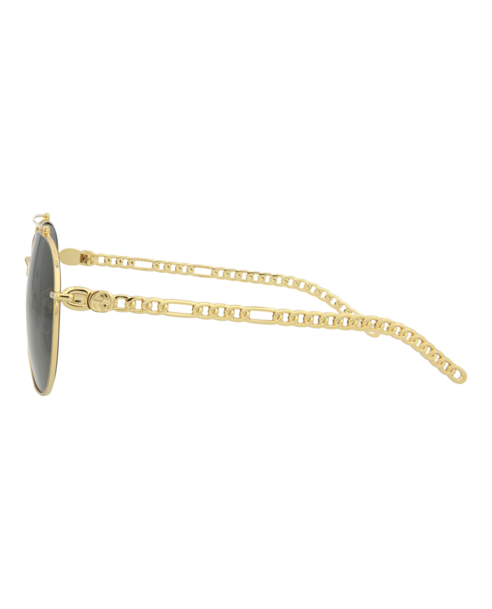 Gucci Mens Square/Rectangle Gold Gold Grey Fashion Designer Eyewear