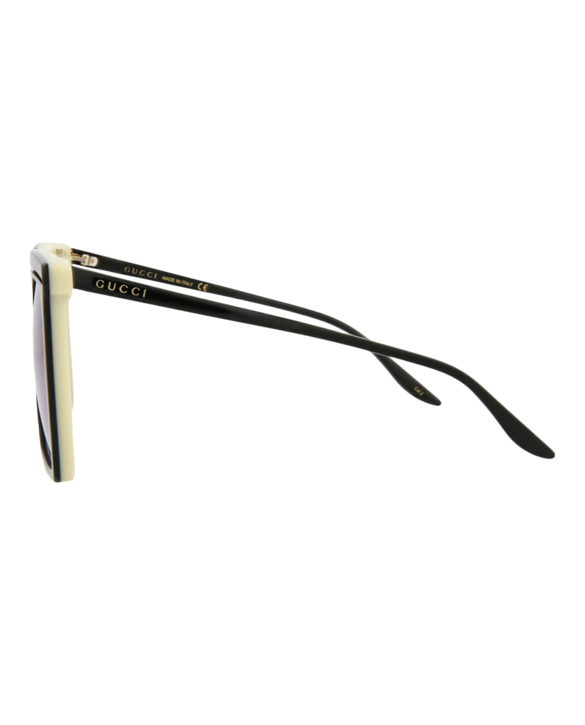 Gucci Unisex Square/Rectangle Black Black Violet Fashion Designer Eyewear