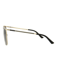 Gucci Mens Square/Rectangle Gold Gold Grey Fashion Designer Eyewear