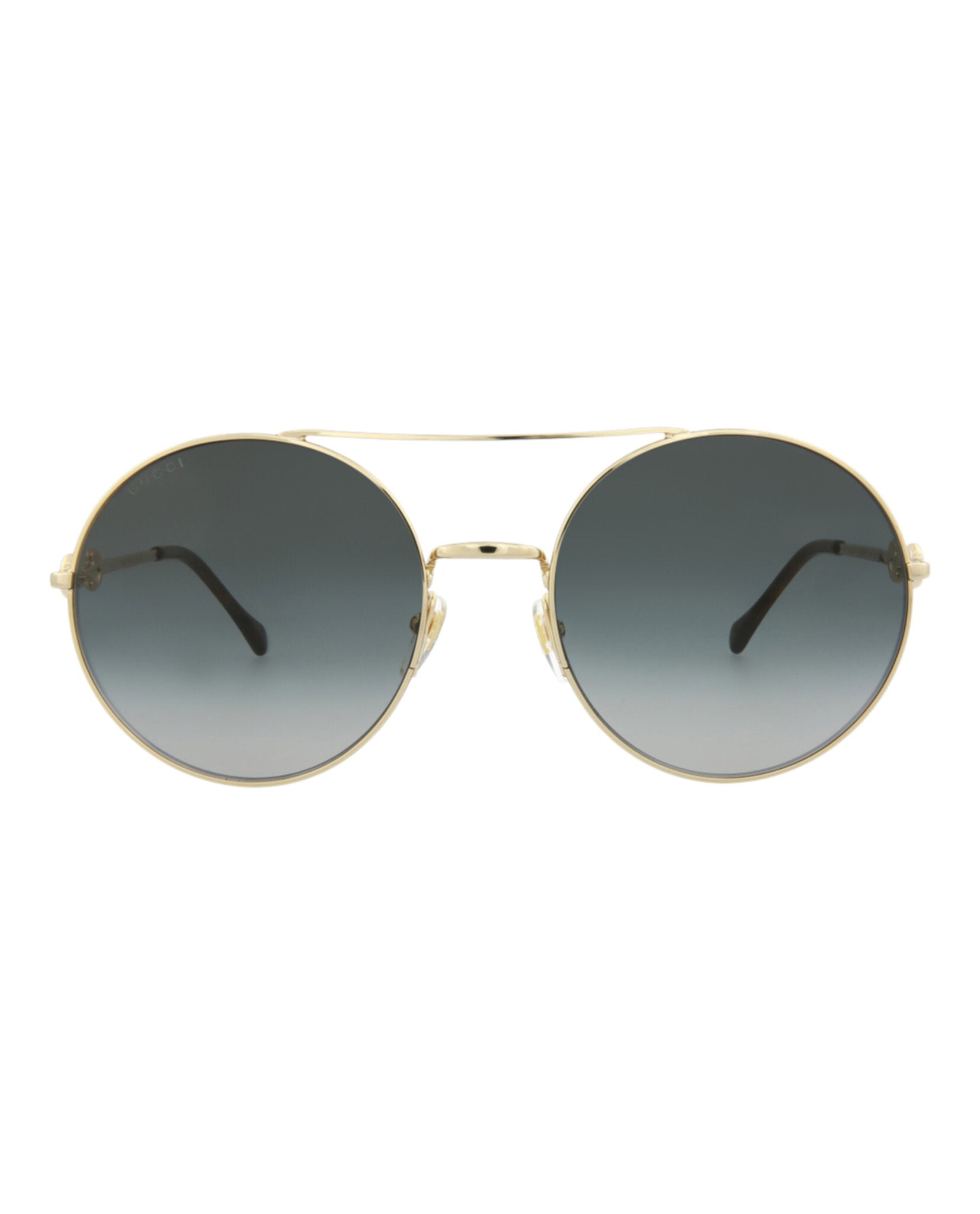 Gucci Womens Round/Oval Gold Gold Grey Fashion Designer Eyewear