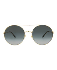 Gucci Womens Round/Oval Gold Gold Grey Fashion Designer Eyewear