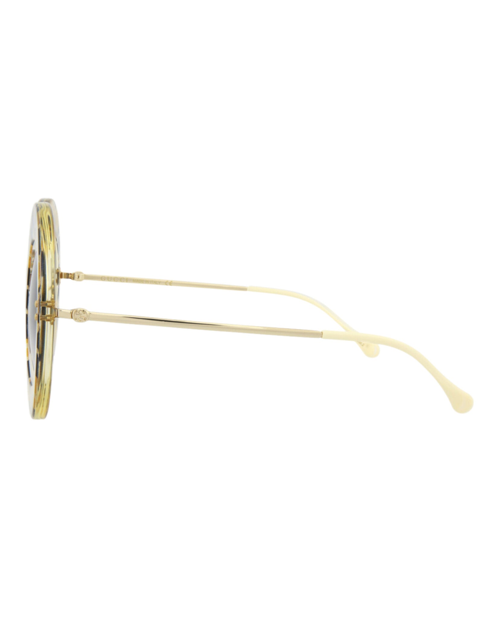 Gucci Womens Round/Oval Yellow Gold Blue Fashion Designer Eyewear