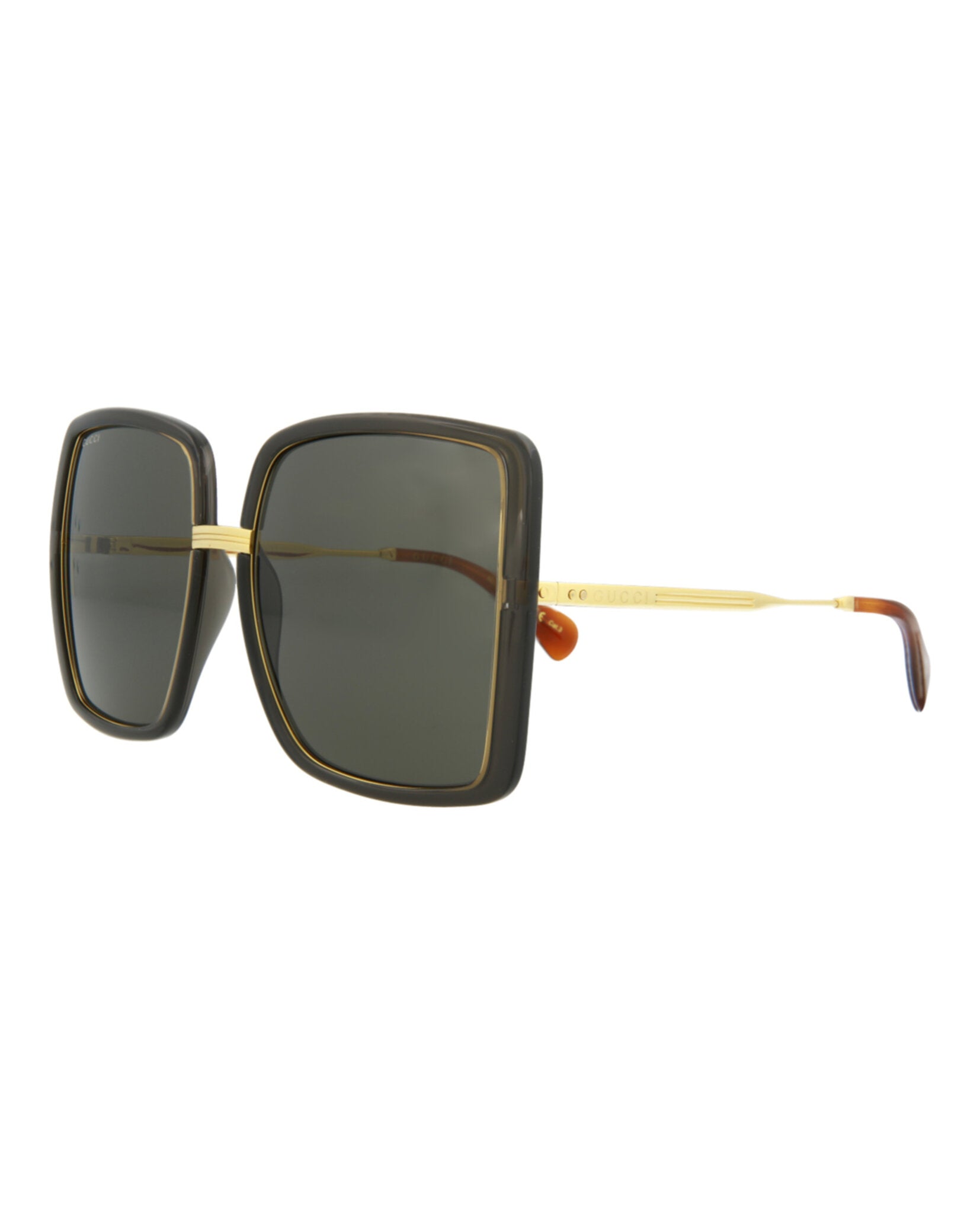 Gucci Womens Grey Gold Grey Fashion Designer Eyewear