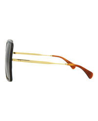 Gucci Womens Grey Gold Grey Fashion Designer Eyewear