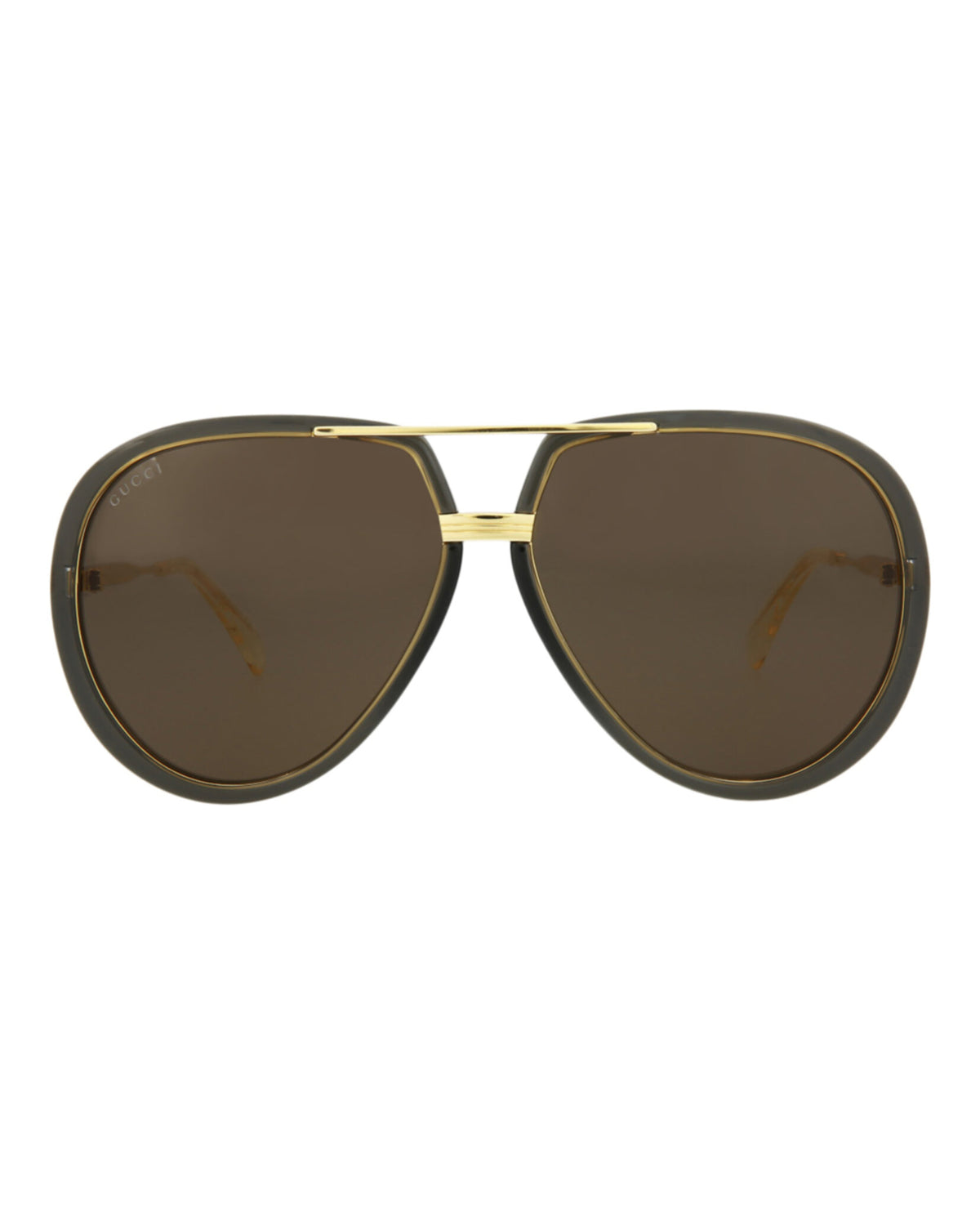 Gucci Mens Grey Gold Brown Fashion Designer Eyewear